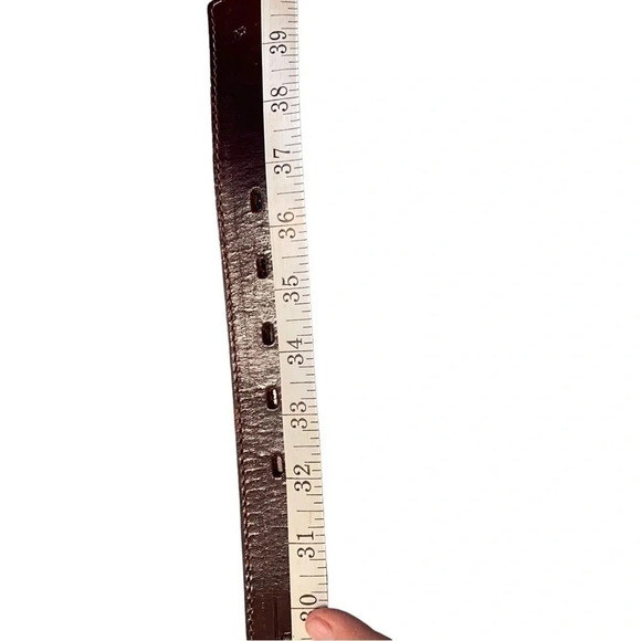 Vintage  Brown Leather hand crafted belt timeless classic design coastal cowgirl - Picture 5 of 10